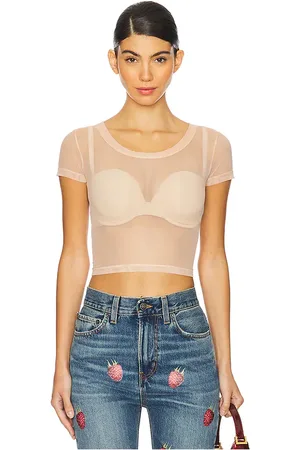 Fiorucci Embroidered Tulle Crop Top in . - size M (also in S, XL, XS)