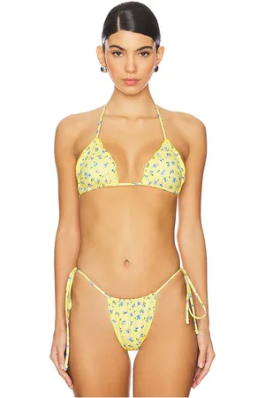 Frankies Bikinis Tidal Bikini Top in Yellow. - size M (also in XS)