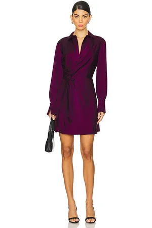 Simkhai Talit Draped Front Mini Dress in Purple. - size 00 (also in 2, 4)