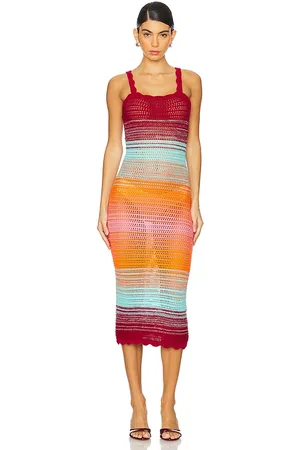 PQ Reese Dress in Orange,Red. - size M/L (also in XS/S)