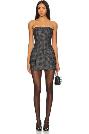 MORE TO COME Bobbi Mini Dress in Metallic Silver. - size L (also in M, S)