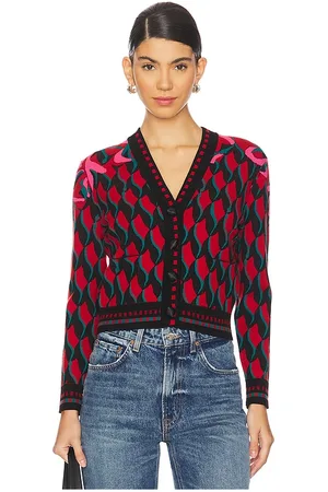 Diane von Furstenberg Hima Cardigan in Red. - size L (also in XL)