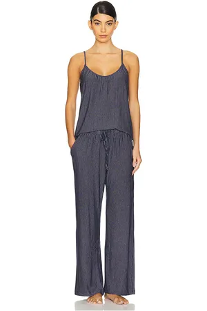 Eberjey Gisele Printed Cami And Pant Set in Navy. - size S (also in XL, XS)