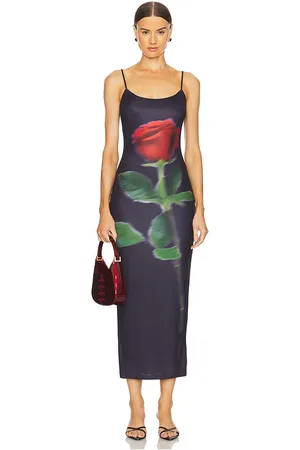 Runaway The Label Deia Midi Dress in Black. - size M (also in S, XL/1X, XS)