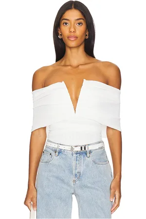 WeWoreWhat Ruched Off Shoulder Bodysuit in . - size S (also in XS)