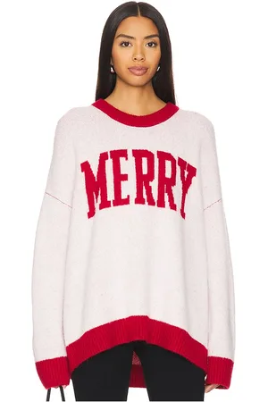 Show Me Your Mumu Classic Crewneck Sweater in Blush. - size L (also in M, S, XS)