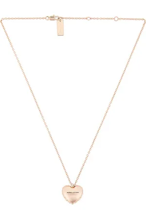 Marc Jacobs Balloon Heart Necklace in Rose Gold.