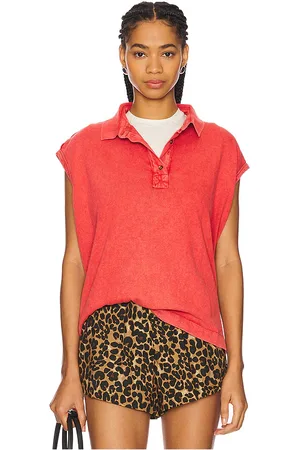 Free People X REVOLVE Keep On Polo in Red. - size M (also in S, XS)