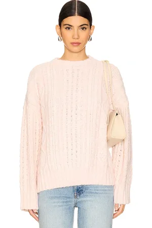 Tularosa Isla Cable Sweater in Blush. - size M (also in S, XS)