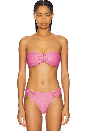 PQ Detail Bandeau Bikini Top in Pink. - size L (also in M, S)