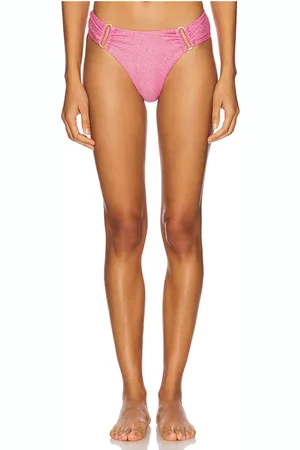 PQ Fanned Detail Bikini Bottom in Pink. - size L (also in M, S)