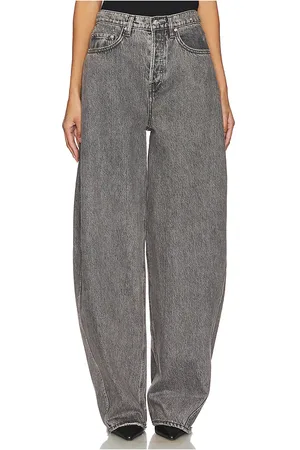 GRLFRND X Emily Gemma Paola Barrel Leg Jean in Grey. - size 23 (also in 24, 25, 26)
