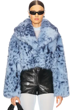 LaMarque Danika Faux Fur Coat in Baby Blue. - size M (also in S)