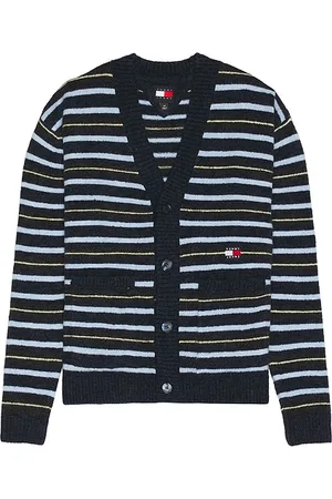 Tommy Hilfiger Boxy Jacquard Stripe Cardigan in Multi. - size L (also in M, S, XL/1X)