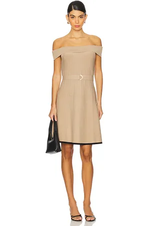 Karina Grimaldi Amaya Mini Knit Dress in Beige. - size M (also in S, XS)