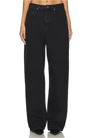 GRLFRND Enya Drop Rise Jeans in Black. - size 24 (also in 25, 26, 28, 30)