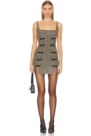 Sau Lee Aidan Tweed Dress in Metallic Gold. - size 0 (also in 00, 10, 2)