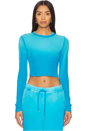 Cotton Citizen Verona Crop Shirt in Blue. - size M (also in S)
