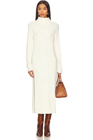 Show Me Your Mumu Montreal Midi Dress in Cream. - size L (also in M, S, XL, XS)