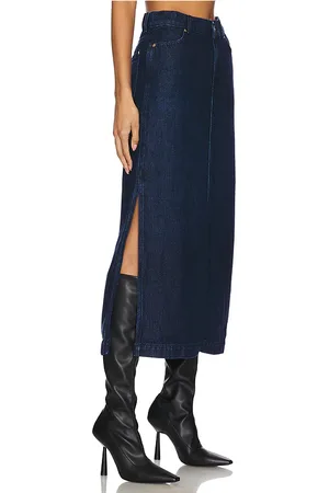 7 for all Mankind Midi Skirt in Denim-Dark. - size 27 (also in 28)