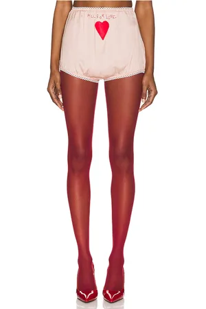 Fiorucci Embroidered Satin Bloomers in Pink. - size L (also in M, S, XS)