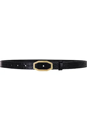 Frame Angular Buckle Belt in Black. - size S (also in XL)