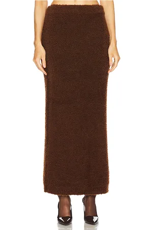 Self-Portrait Fluffy Knit Midi Skirt in . - size L (also in M, S)