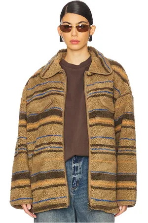 H2OFagerholt Weekend Pile Jacket in Brown. - size L (also in M, S, XS)