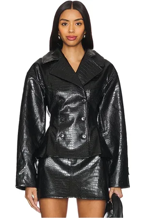 House of Harlow X REVOLVE Theo Faux Croc Jacket in . - size L (also in M, S, XL, XS)