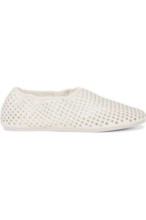 St Agni Perforated Ballet Flat in Cream. - size 37 (also in 38)