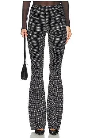 GOOD AMERICAN Crystal Pull On Flare Leggings in Black. - size 4X (also in 5X, L, M, S)