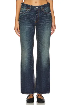 Moussy Ortega Wide Straight in Denim-Dark. - size 24 (also in 25, 26, 27, 30, 31, 32)