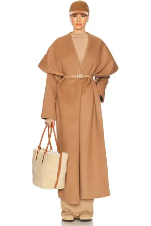 Helsa The Throw Coat in Tan. - size L (also in M, XL, XS)