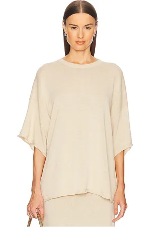 Helsa Palmer Knit Top in Neutral. - size L (also in M, S, XL, XS, XXS)