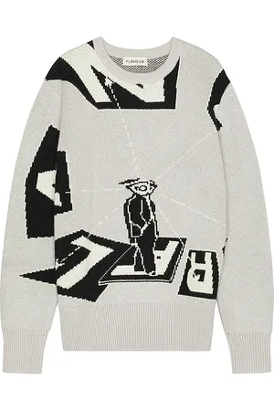 FLÂNEUR Spectator Jacquard Sweater in Light . - size L (also in M, S, XL/1X)