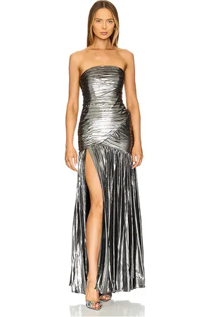 Retrofete Josie Dress in Metallic Silver. - size L (also in S, XL, XXL)