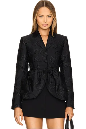 ROTATE Jacquard Draped Blazer in . - size 32 (also in 34, 36)