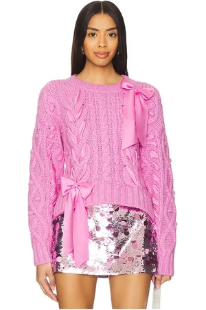 LOVESHACKFANCY Parson Pullover in Fuchsia. - size M (also in S, XL, XS)