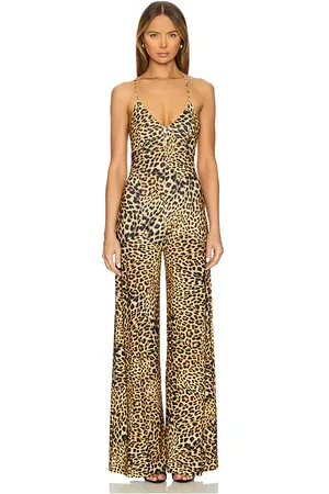 Norma Kamali Low Back Slip Jumpsuit in Brown. - size L (also in M, S, XS)