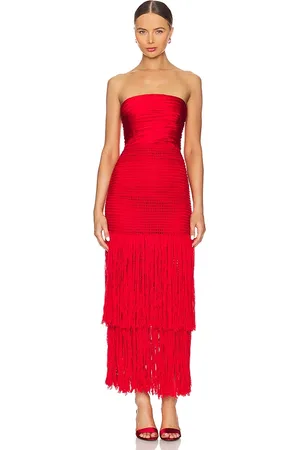 Alejandra Alonso Rojas Draped Bustier Dress With Crochet in . - size 0 (also in 8)