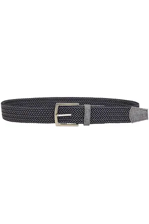 Travis Mathew Cheers 2.0 Stretch Woven Belt in Blue. - size L (also in M, S, XL/1X)