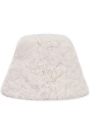 Unreal Fur Yeoman Bucket Hat in White.