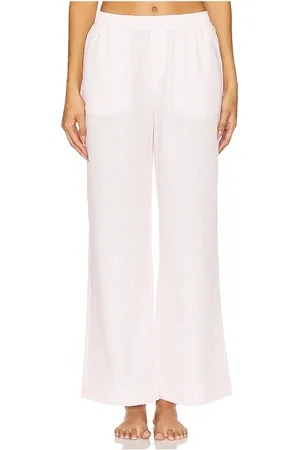 Frankies Bikinis Easy Poplin Sleep Pants in Pink. - size L (also in XS)