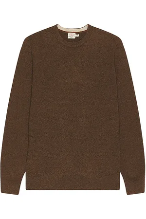 Faherty Jackson Crew Sweater in Brown. - size L (also in XL/1X)