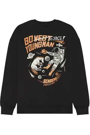 Sendero Provisions To Space Sweatshirt in Black. - size L (also in M, S, XL/1X)