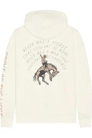 Sendero Provisions Never Was A Horse Hoodie in Cream. - size L (also in XL/1X)