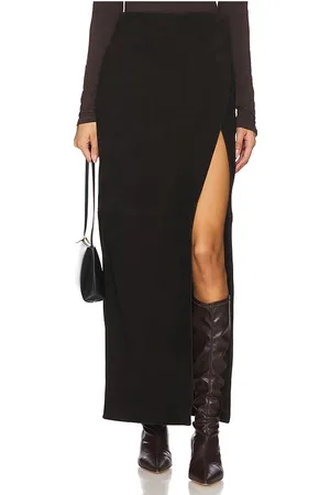 EAVES Cruz Suede Maxi Skirt in . - size L (also in M, S, XL, XS, XXS)