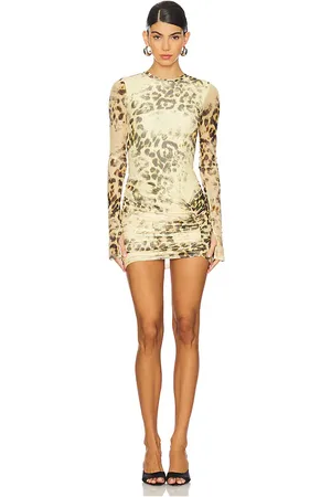 superdown Clarisse Mini Dress in Tan. - size L (also in M, S, XL, XS, XXS)