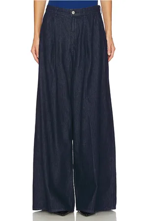 THEORY Pleated Wide Leg Pant in Blue. - size 24 (also in 25, 26, 27)