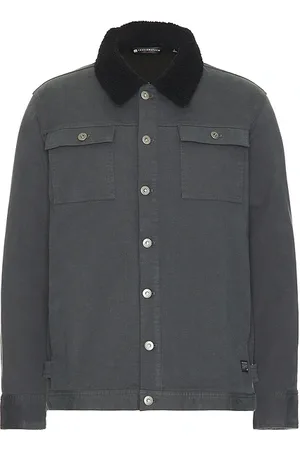Travis Mathew Cloud Denim Sherpa Jacket in Grey. - size L (also in M, S, XL/1X)